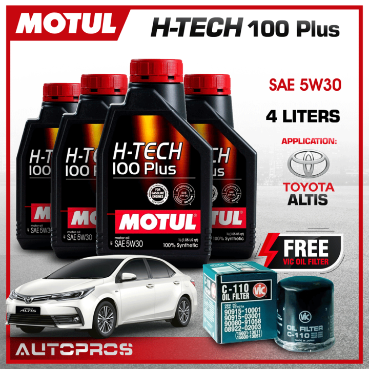 Motul H Tech Plus W Synthetic Gasoline Liters Bundle For