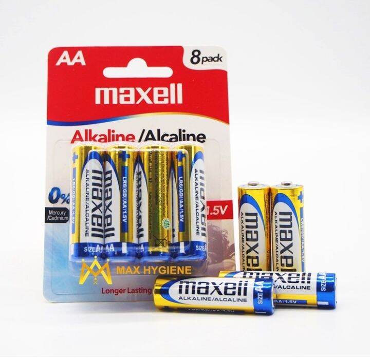 Genuine Maxell Aa Size Alkaline Battery Pcs Pack Longer