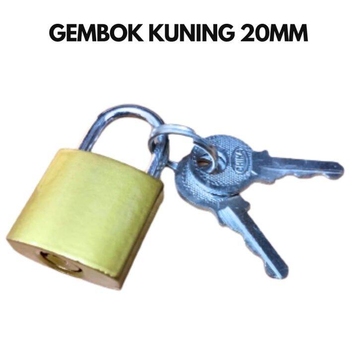 Gembok Kecil Kuning Untuk Tas Kunci Koper Ukuran 20 Mm DEXPRO MT