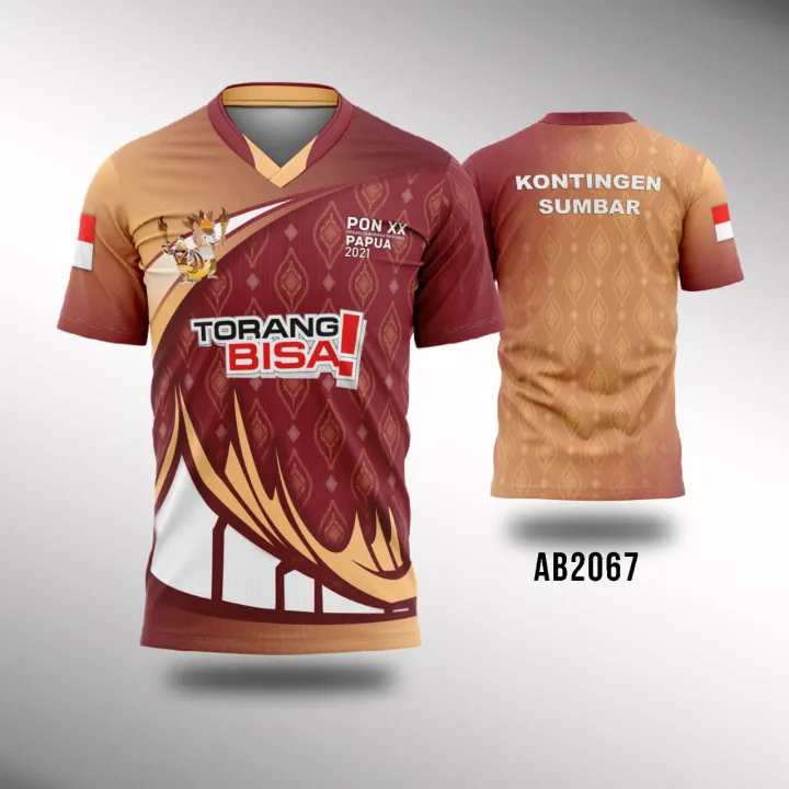 Kaos Jersey PON PAPUA XX 2021 Kontingen Sumatera Barat Baju Olahraga