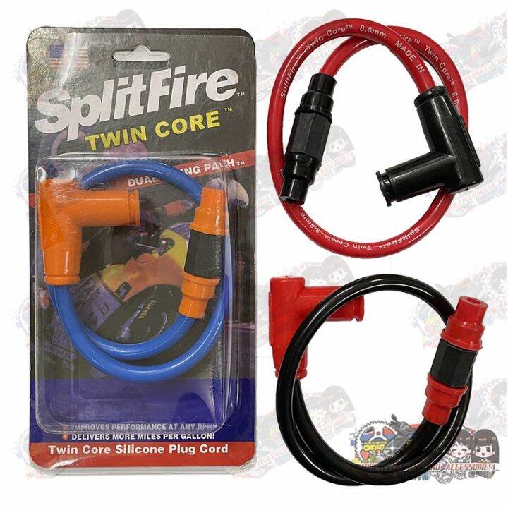 LJ Motorcycle Splitfire Twin Core Spark Plug Cap With High Tension