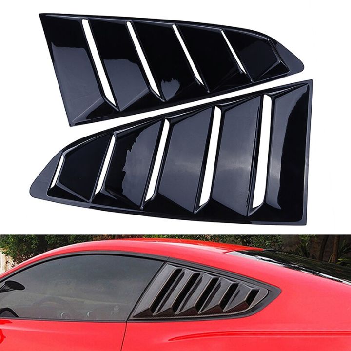 Pair Louvers Spoiler Panel Rear Side Window Cover Quarter Window For