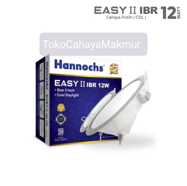 Lampu Led Downlight Hannochs Easy Ii Ibr Round Bulat W Watt