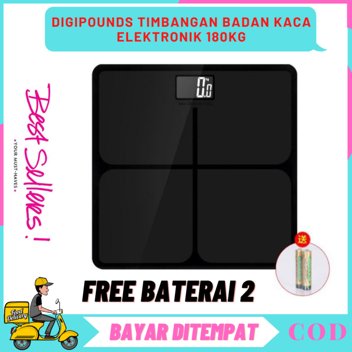 Original Timbangan Badan Dewasa Digital Kaca Elektronik Kg Akurat