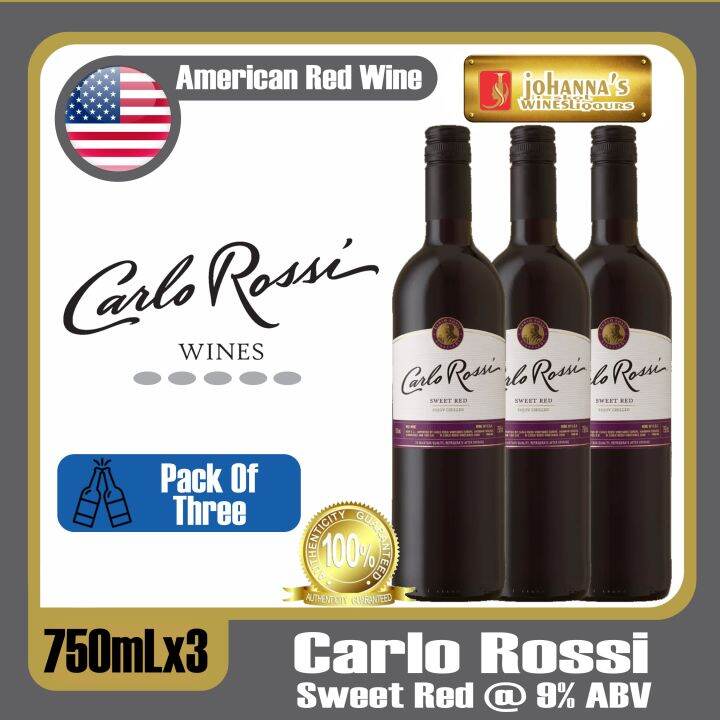 Carlo Rossi Sweet Red 750mL Red Wine Pack Of 3 Lazada PH