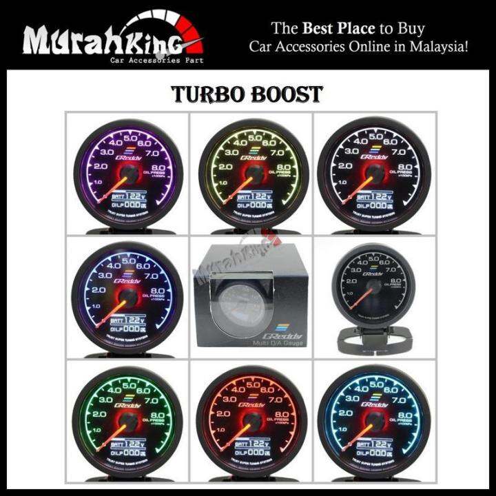 Greddy Turbo Meter Multi D A Gauge 7 Colour Display Universal Car Fit