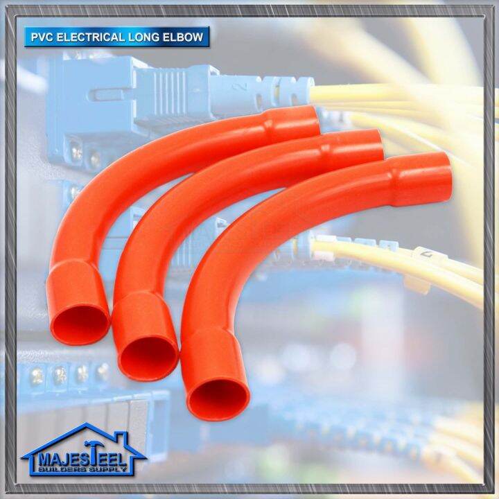 CCRPVC Orange Long Elbow For Electrical Pipe Fittings 1 1 2 2