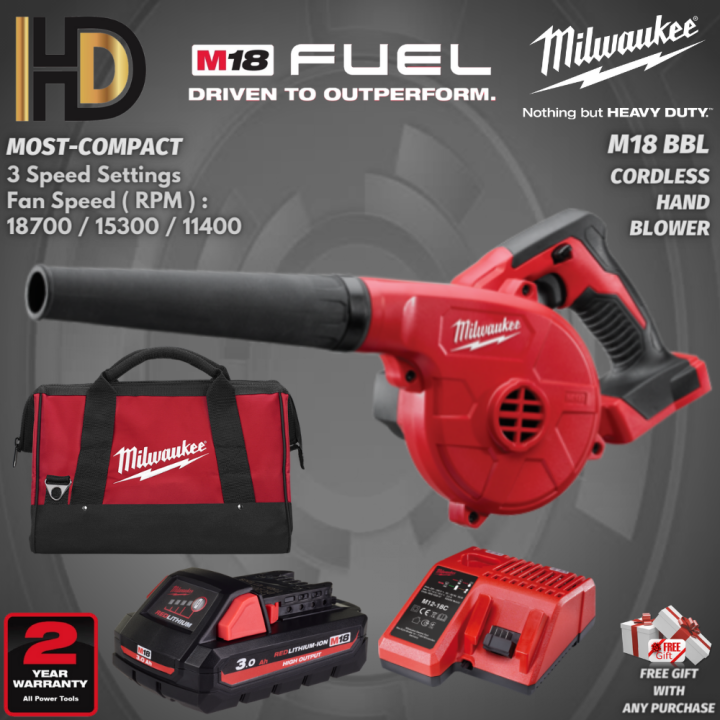 Milwaukee M18 BBL Compact Blower Most Compact Blower High