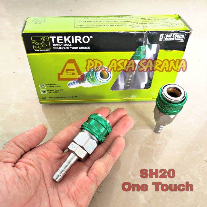 SH20 One Touch Air Quick Coupler Tekiro Nepel Kopler Angin 20 SH