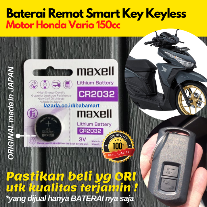 BATERAI REMOT MOTOR HONDA VARIO 150 SMARTKEY KEYLESS REMOTE ALARM KUNCI