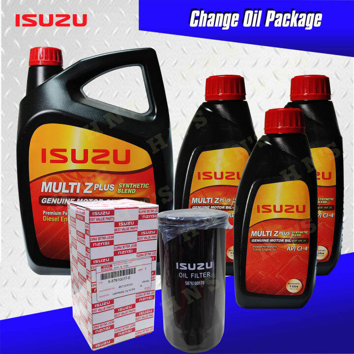 ISUZU Multi Z Plus Genuine Motor 10W 30 Oil Change Package For Isuzu