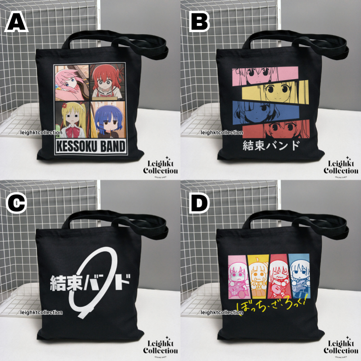 Leighkt Bocchi The Rock Kessoku Band Bocchi Kawaii Anime Tote Bag