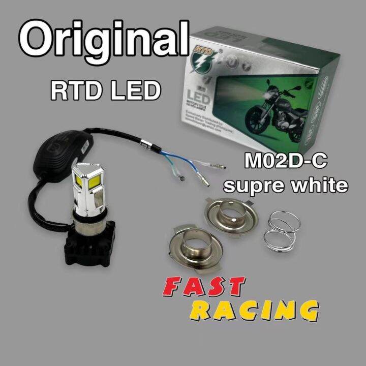 Motorcycle Led Headlight M D Rtd Tri Led W Original With Fan