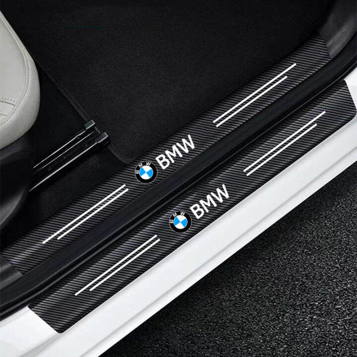 D Carbon Fiber Car Sticker Protector Strip Anti Scratch Tape For Bmw