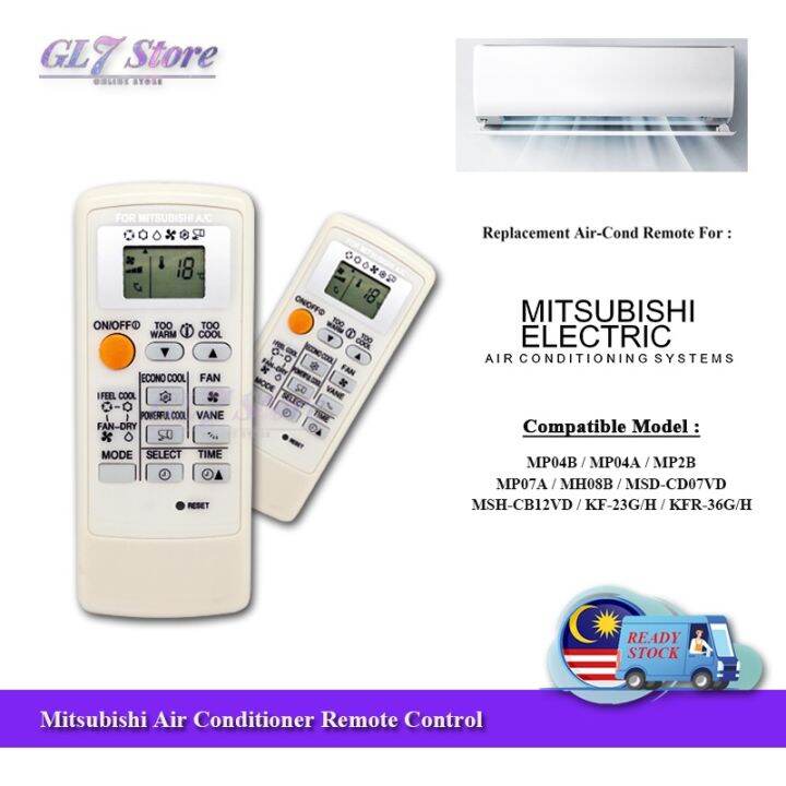 MITSUBISHI AIR COND REMOTE CONTROL MR SLIM MS GF10VC MS GF10VC MS