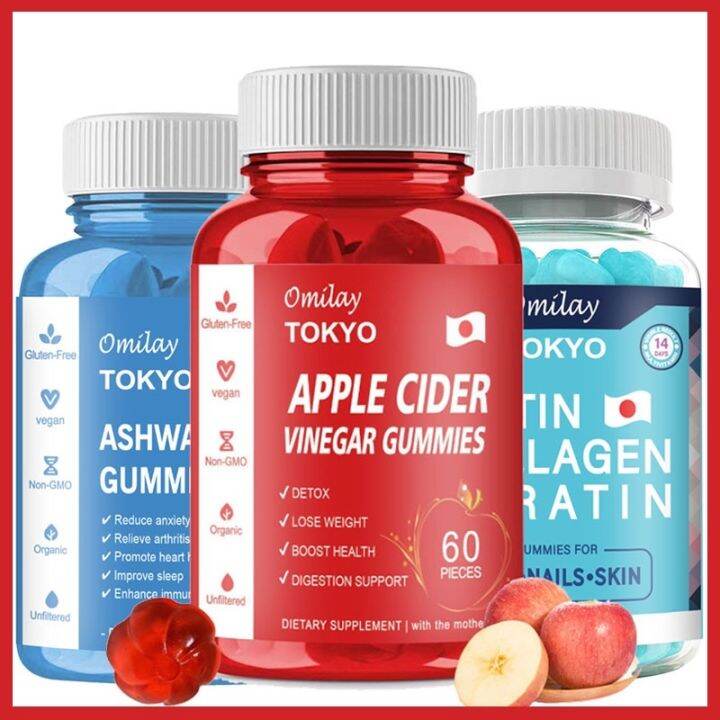 Omilay Tokyo Apple Cider Vinegar Gummies Weight Control Slimming