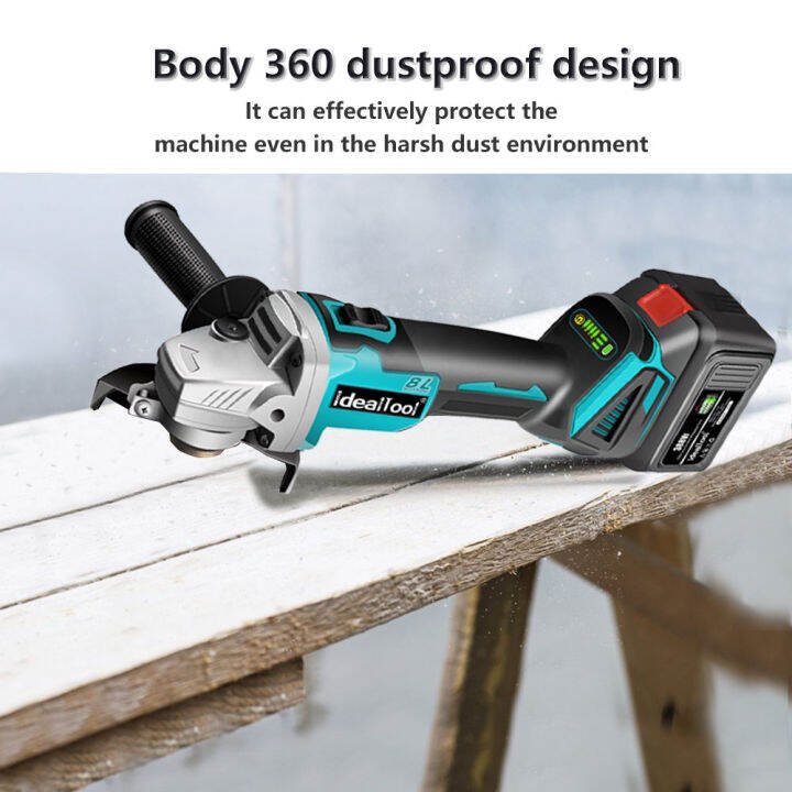 18V 125mm Brushless Cordless Impact Angle Grinder Variable Speed For