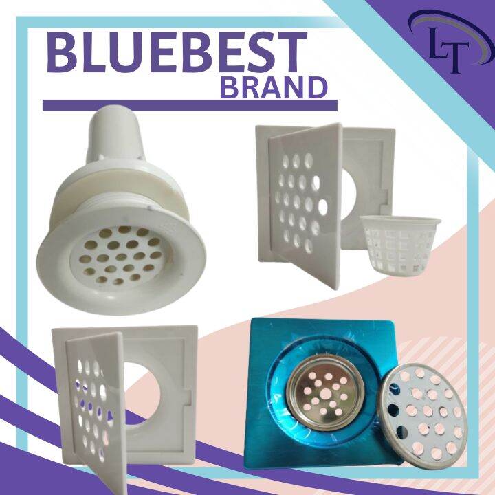 TLX BLUEBEST PVC DUPLEX STRAINER STAINLESS FLOOR PVC FLOOR DRAIN