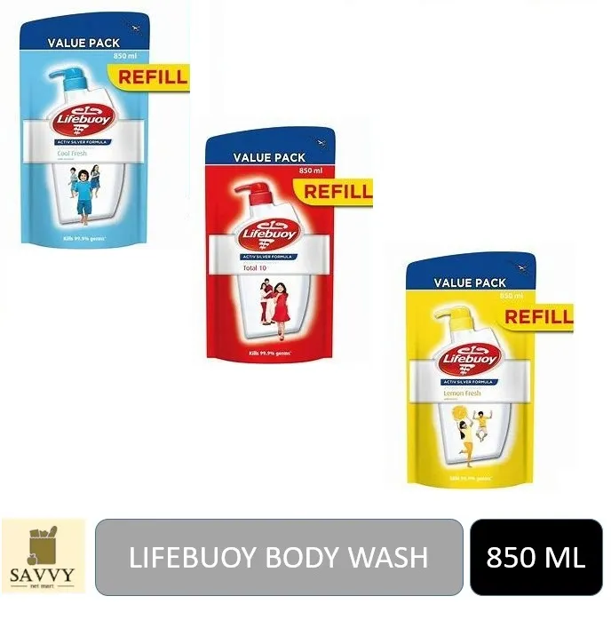 Lifebuoy Antibacterial Body Wash Refill Pack 850ml Lazada