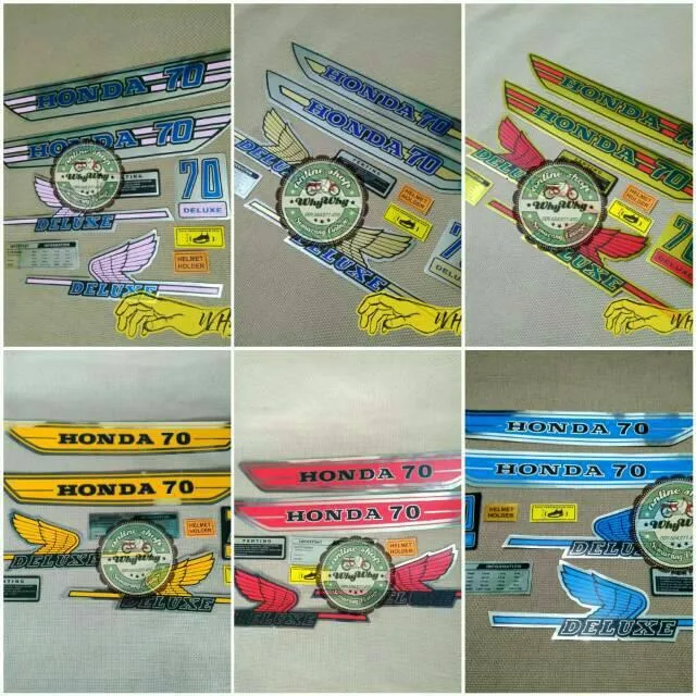 Stiker Sticker Body Set C70 Deluxe Pitung Lis List Bodi Striping