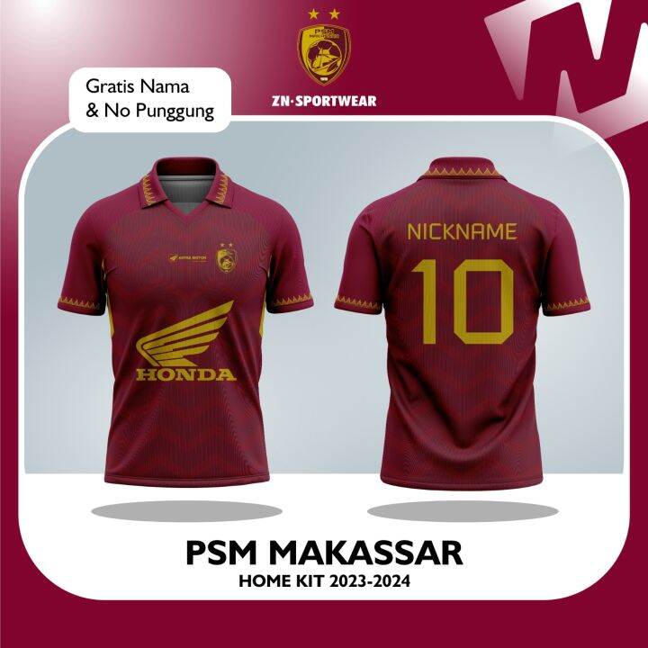 Baju Jersey PSM Makassar Home 2023 2024 Terbaru Supporter Lazada