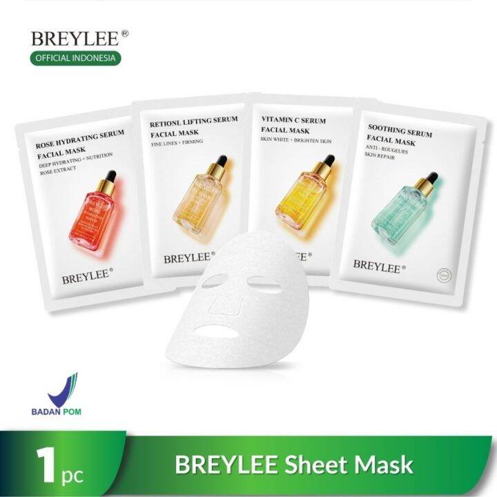 Bpom Breylee Sheet Mask Rose Retinol Vitamin C Hyaluronic