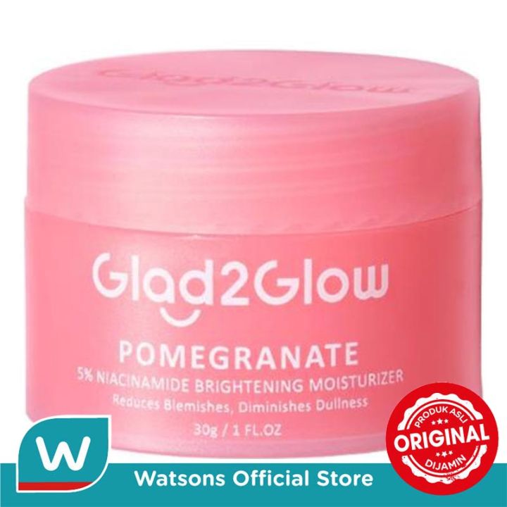 Glad2Glow Pomegranate 5 Niacinamide Brightening Moisturizer 30g