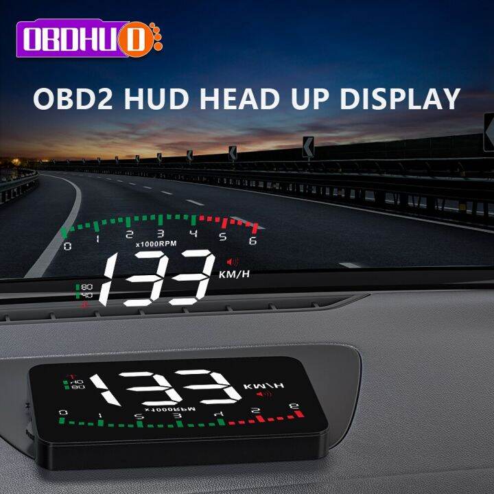 OBDHUD A900 3 5 Inch HUD Smart Overspeed Auto Warning Windshield