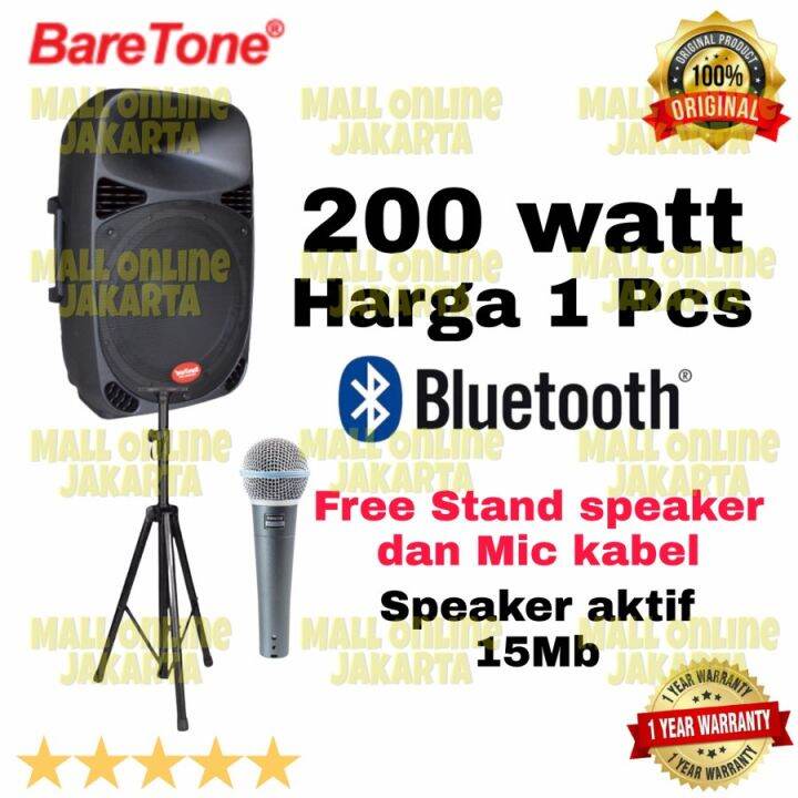 Speaker Aktif Baretone 15 Inch Max 15mb Original Aktiv Maz15mb Lazada