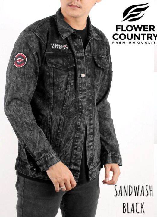 Jaket Jeans Pria Tebaru Jaket Lepis Ripped Jaket Jeans Sandwash