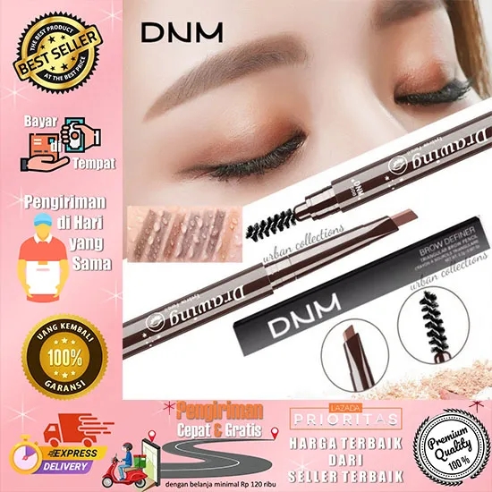 DNM Eyebrow Penci Pensil Alis Otomatis Dengan 7 Pilihan Warna Double