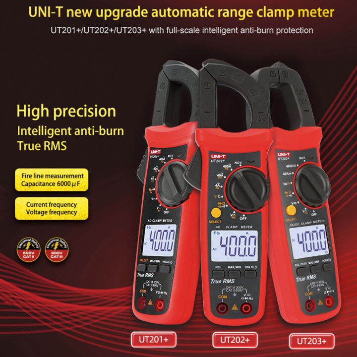 Uni T UT201 202 202A 203 UT204 Digital Clamp Multimeter Mini AC DC