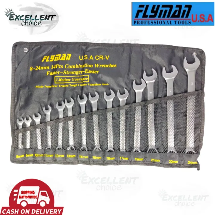 Flyman Usa Pcs Combination Wrench Set Mm Lazada Ph