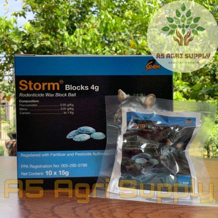 Storm Blocks G Rat Poison Rodenticide Wax Block Bait Pamatay Daga