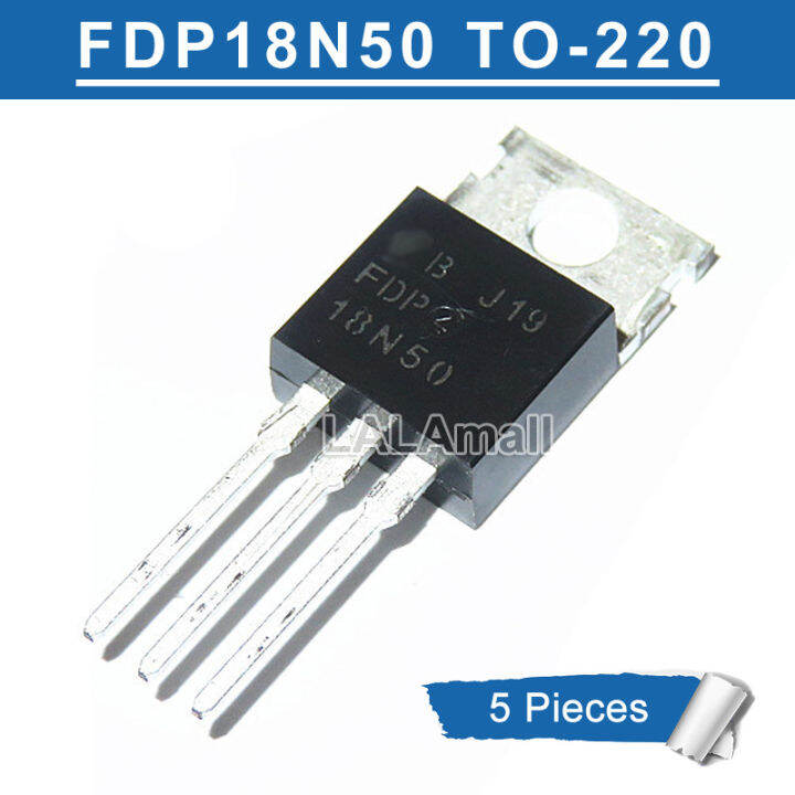 5pcs FDP18N50 TO 220 18N50 TO220 N Channel 18A 500V MOSFET Transistor