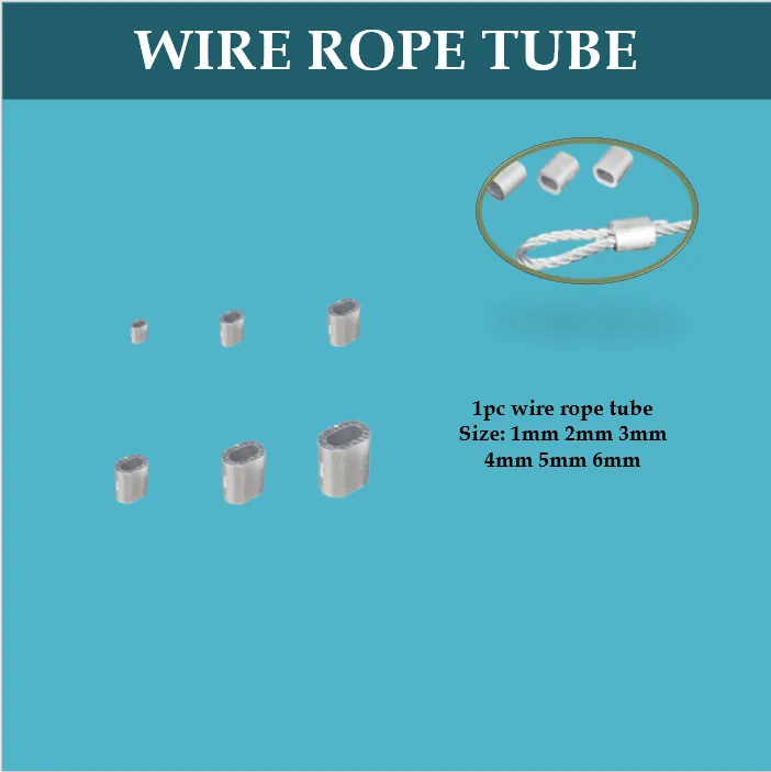 Pc Mm Mm Tube Cable Wire Tube Oval Sleeve Aluminum Crimp Wire Rope