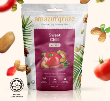 AMAZIN GRAZE NUT MIX SWEET CHILLI 100G EXP05 2024 Lazada