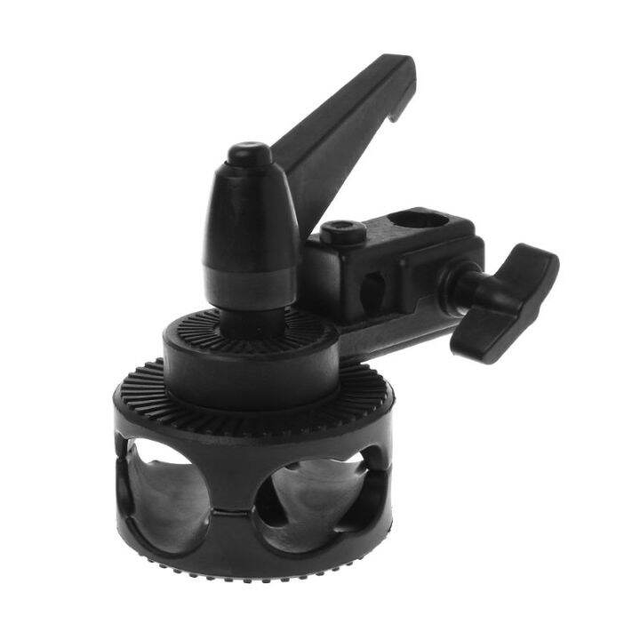 Single Swivelling Grip Head Angle Wheel Clamp Clip Bracket Tilt Mount