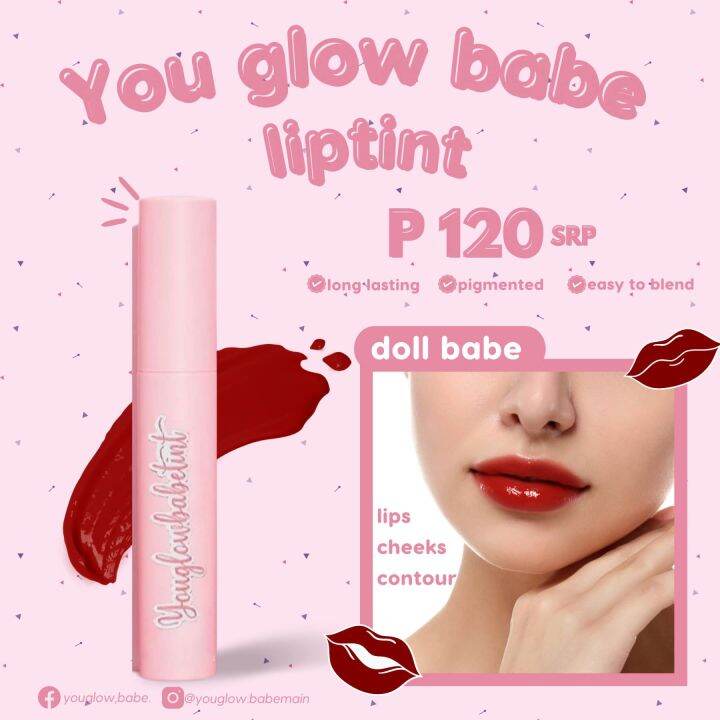 You Glow Babe Lip Tint Lip Stain Lip Gloss Lazada PH