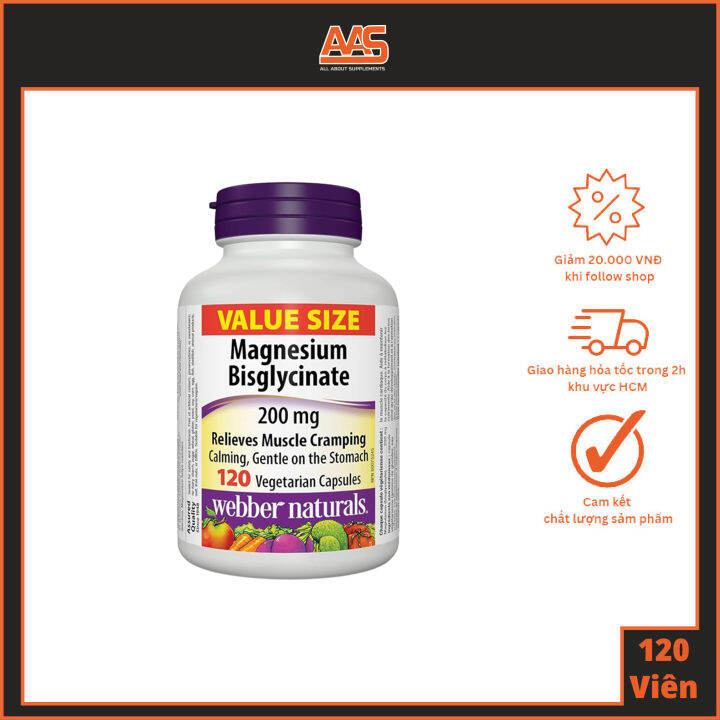 Webber Naturals Magnesium Bisglycinate Mg X Vi N U Ng B