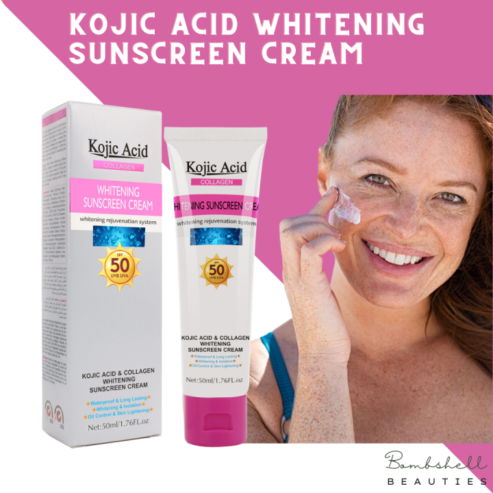 100 Very Effective Original KOJIC ACID COLLAGEN WHITENING SUNSCREEN