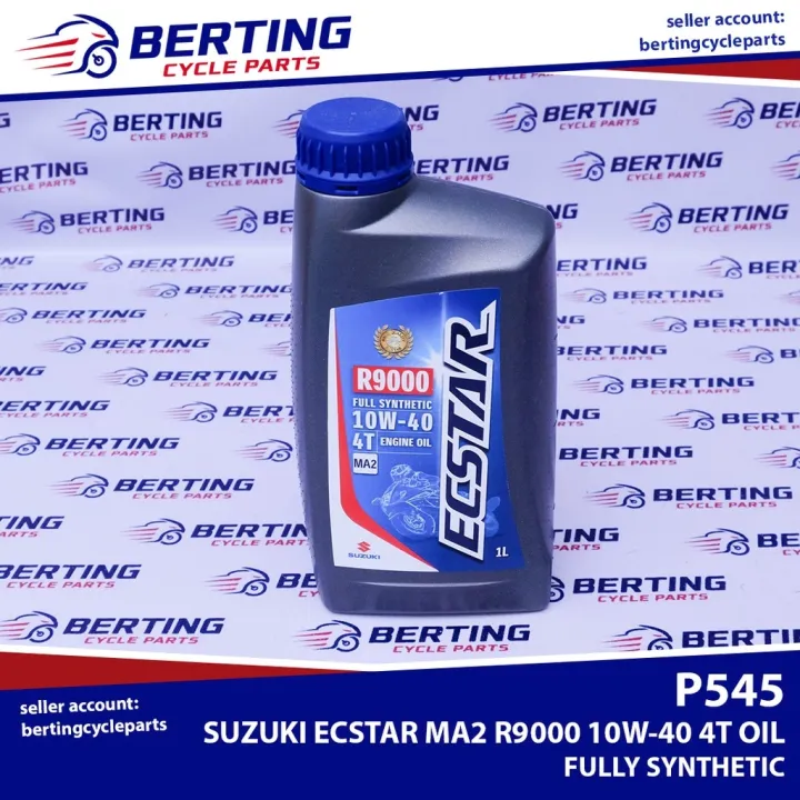 SUZUKI OIL FULLY SYNTHETIC ECSTAR R9000 MA2 10W 40 API SL Genuine