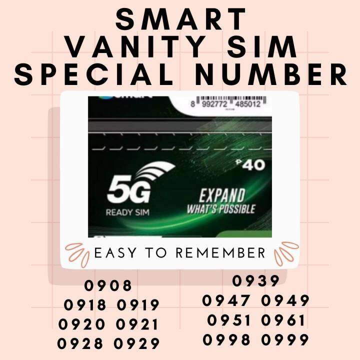 Ex Xx Xxxx Smart Vanity Sim Special Number Tricut G Lazada Ph