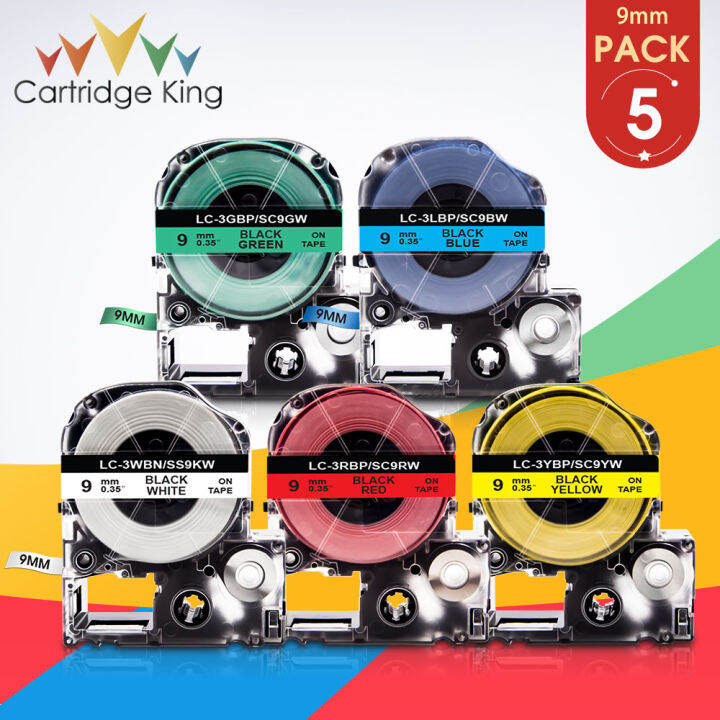 Mixed Colors Ss Kw Sc Rw Sc Bw Sc Yw Sc Gw Mm Label Tapes Black