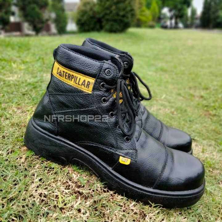 Sepatu Boots Pria Caterpillar Sepatu Safety Ujung Besi Kerja Murah