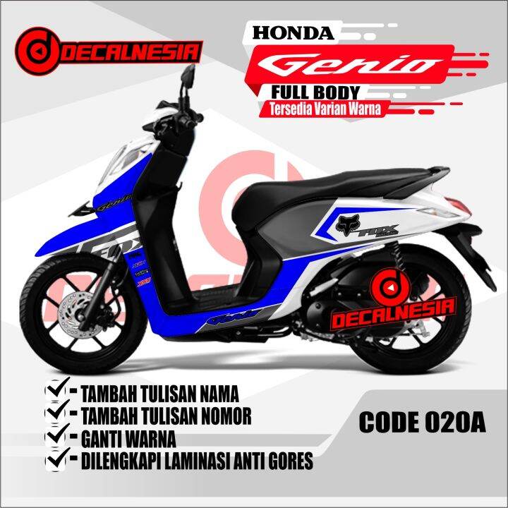 Decal Motor Honda Genio Variasi Aksesoris Modifikasi Sticker Honda