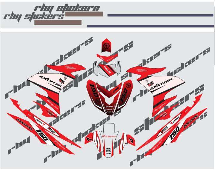 Decals Sticker For Sniper Exciter Red Lazada Ph