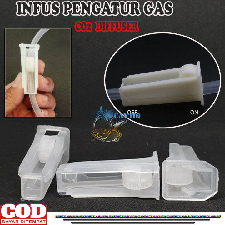 QCF 1 PC Infus Pengatur Gas Co2 DIY Kran Infus Aquascape Kran