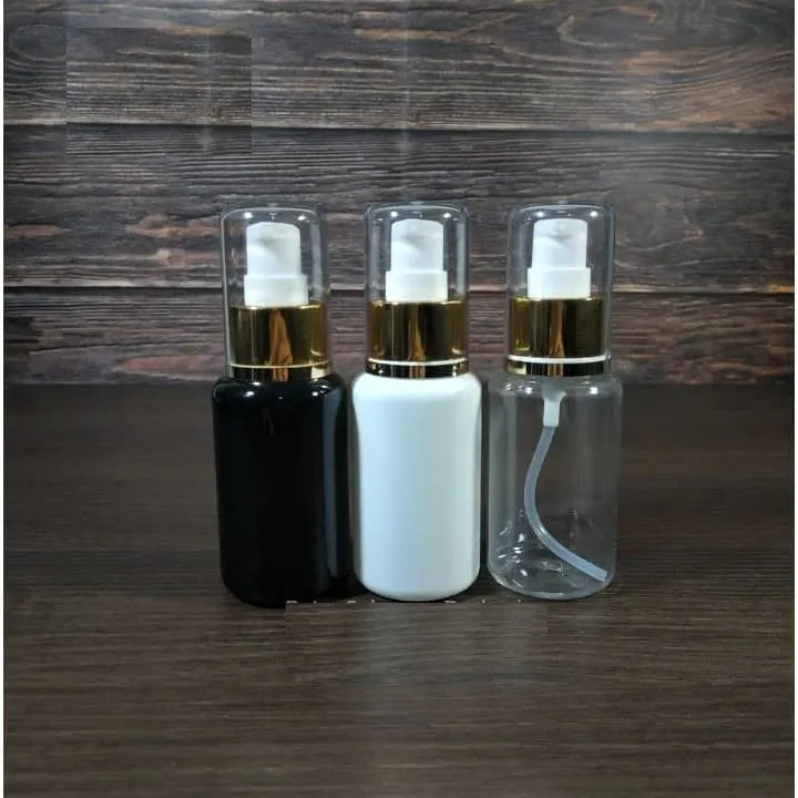 Botol Putih Tubular Ml Tutup Silver Gold Botol Ml Tubular Pump