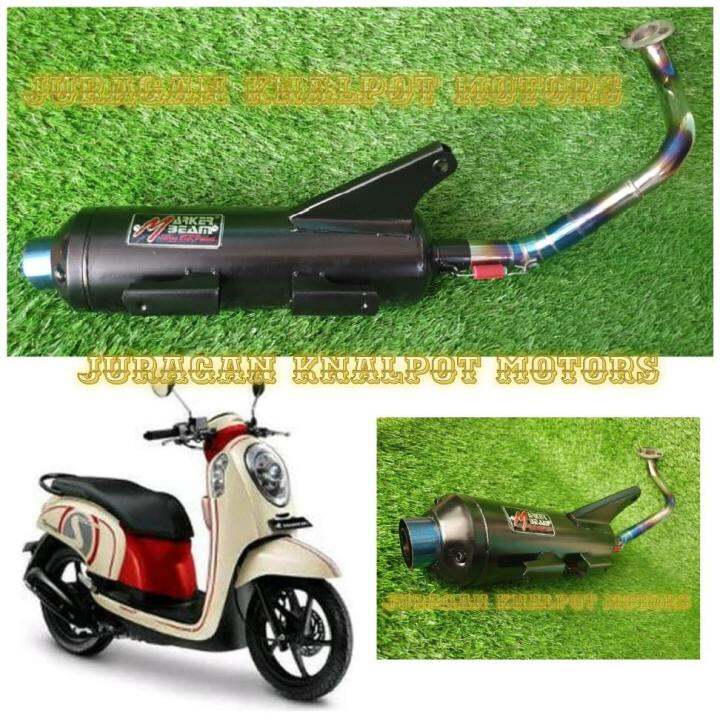 Knalpot Racing Bobokan Tsukgi Rainbow Scoopy Fi 2013 2016 Leher